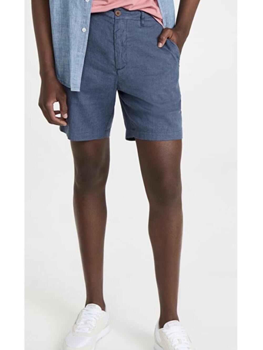 faherty mens tradewinds short 7.5” night sea size 35 $128